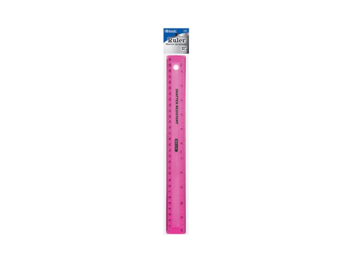 Avalon 30cm Neon Ruler Pink