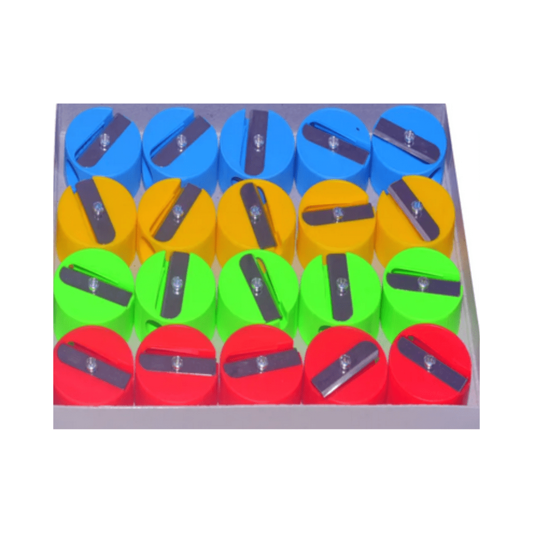 Eisen 110 Round Plastic Sharpener, Assorted Colors - Smart Stationery