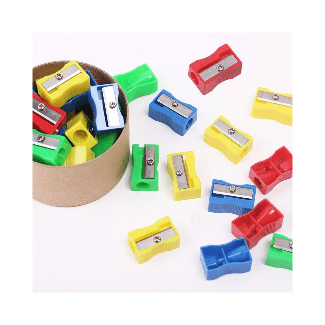 Eisen Pencil Sharpeners With Blades, Assorted Colors - 25 pcs, - Smart Stationery