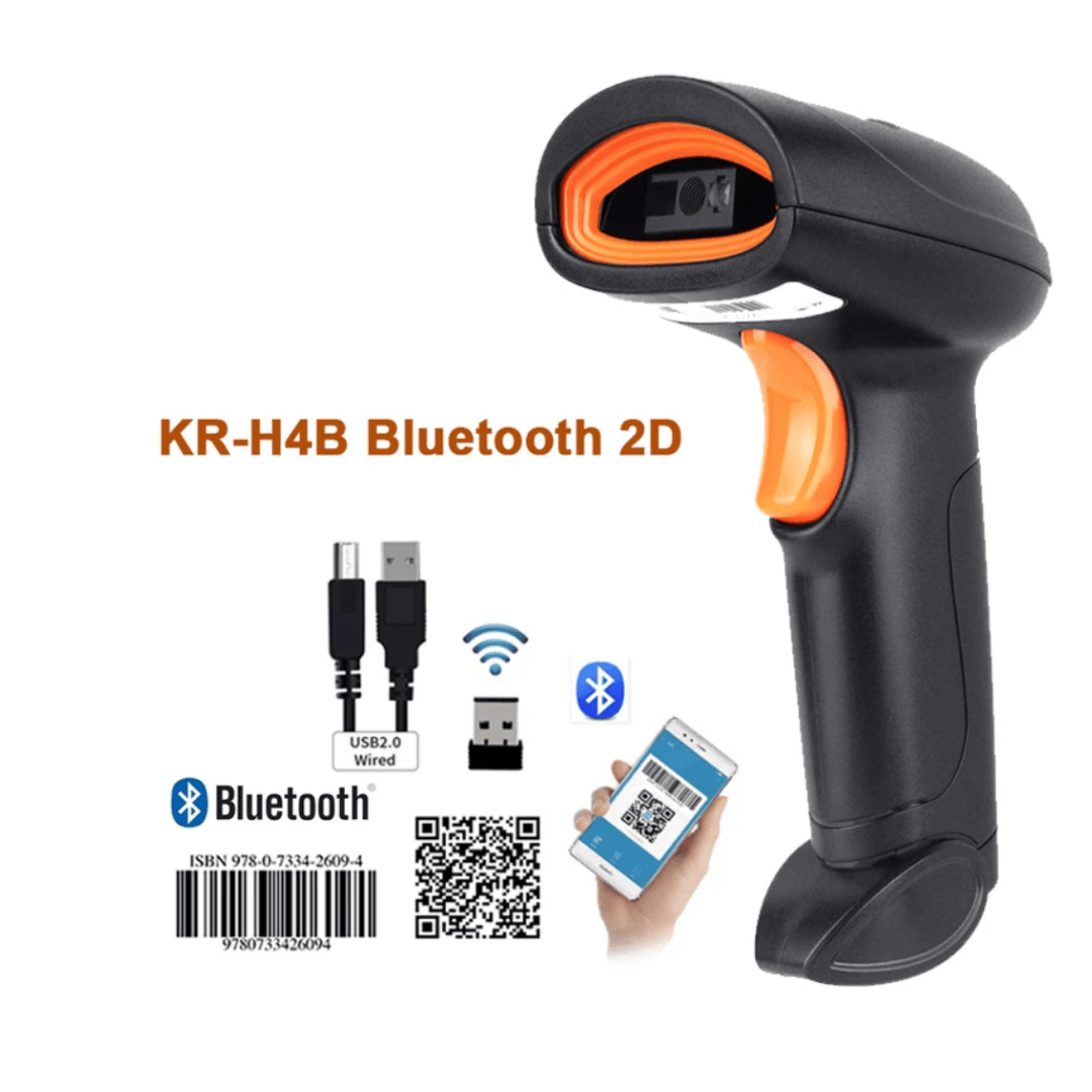 KEFAR Bluetooth Wireless Barcode Scanner 1D 2D QR Codes Reader with Stand - Smart Stationery