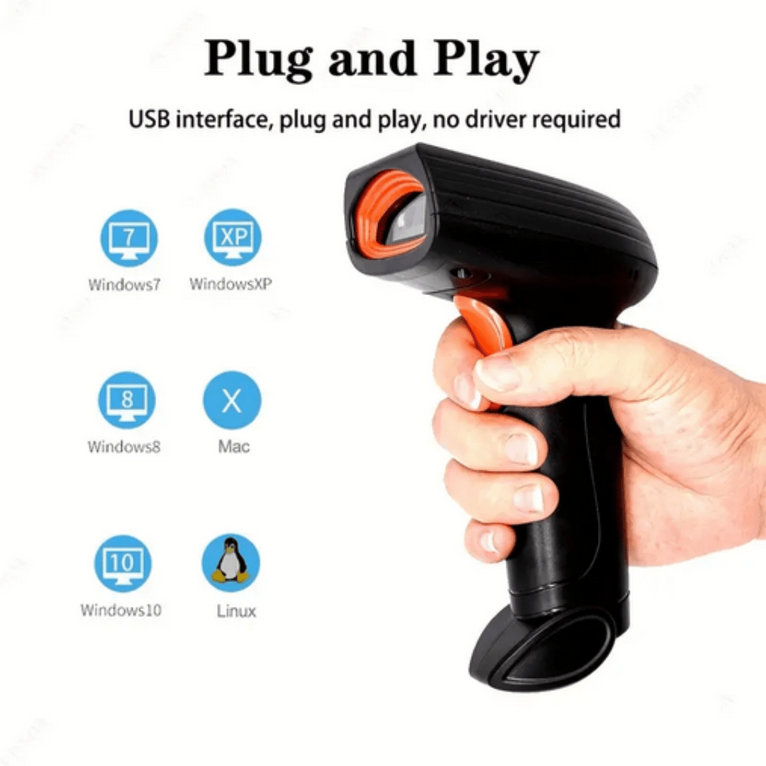 KEFAR Bluetooth Wireless Barcode Scanner 1D 2D QR Codes Reader with Stand - Smart Stationery