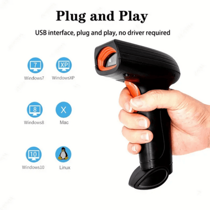 KEFAR Bluetooth Wireless Barcode Scanner 1D 2D QR Codes Reader with Stand - Smart Stationery