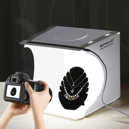 PULUZ Portable Folding Studio Shooting Tent Box Kit With 6 Colors (Black, White, Orange, Red, Yellow, Blue) with 1 LED Light