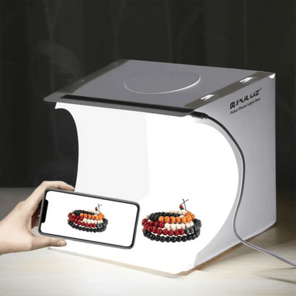 PULUZ Portable Folding Studio Shooting Tent Box Kit With 6 Colors (Black, White, Orange, Red, Yellow, Blue) with 1 LED Light