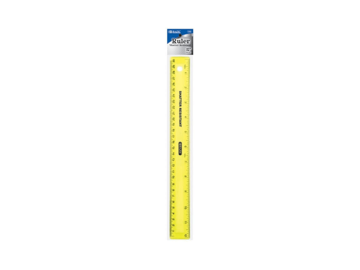 Avalon 30cm Neon Ruler Yellow