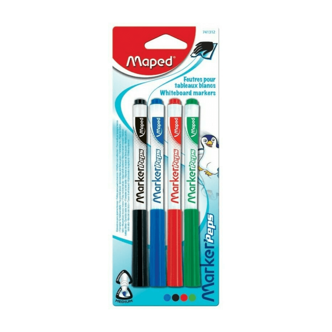 Maped Whiteboard Markers | Erasable Marker Pens for Kids Adult Student
